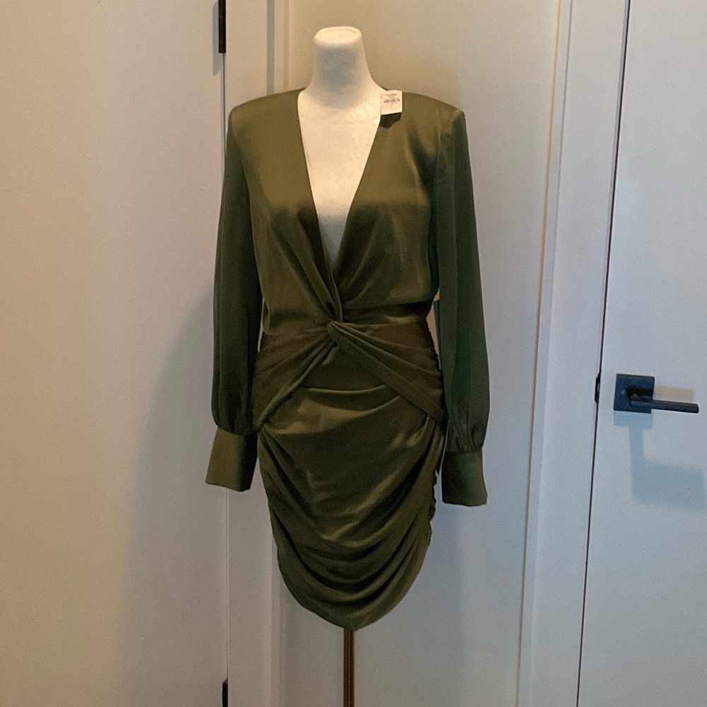 JAYGODFREY Olive Long Sleeve Dress